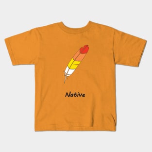 Native American Eagle Feather Kids T-Shirt
